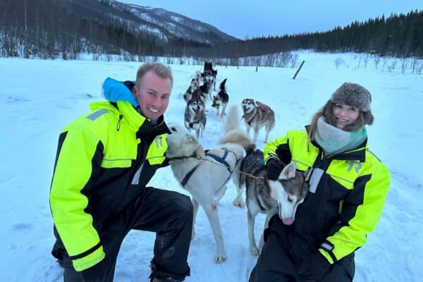 Dog sledding in Sulitjelma, Northern Norway